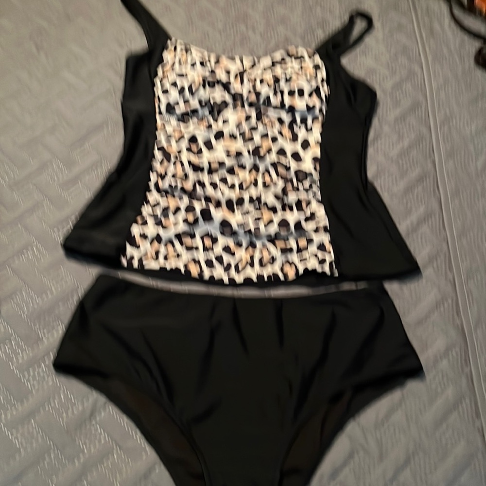 Leopard and black Tankini